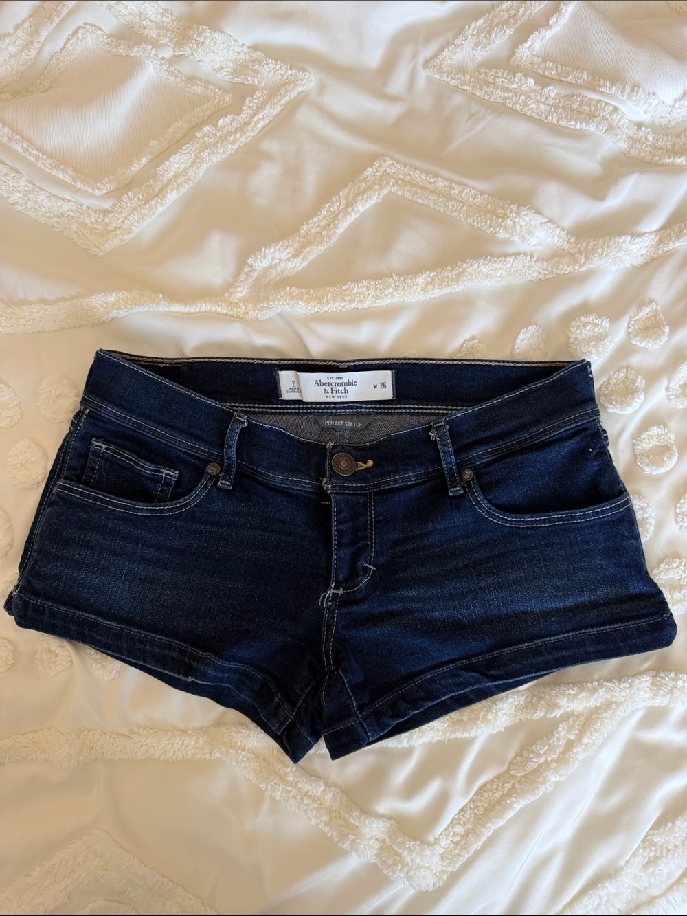 Abercrombie & Fitch Dark Indigo Denim Shorts